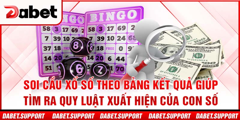 Soi cầu xổ số theo bảng kết quả giúp tìm ra quy luật xuất hiện của con số